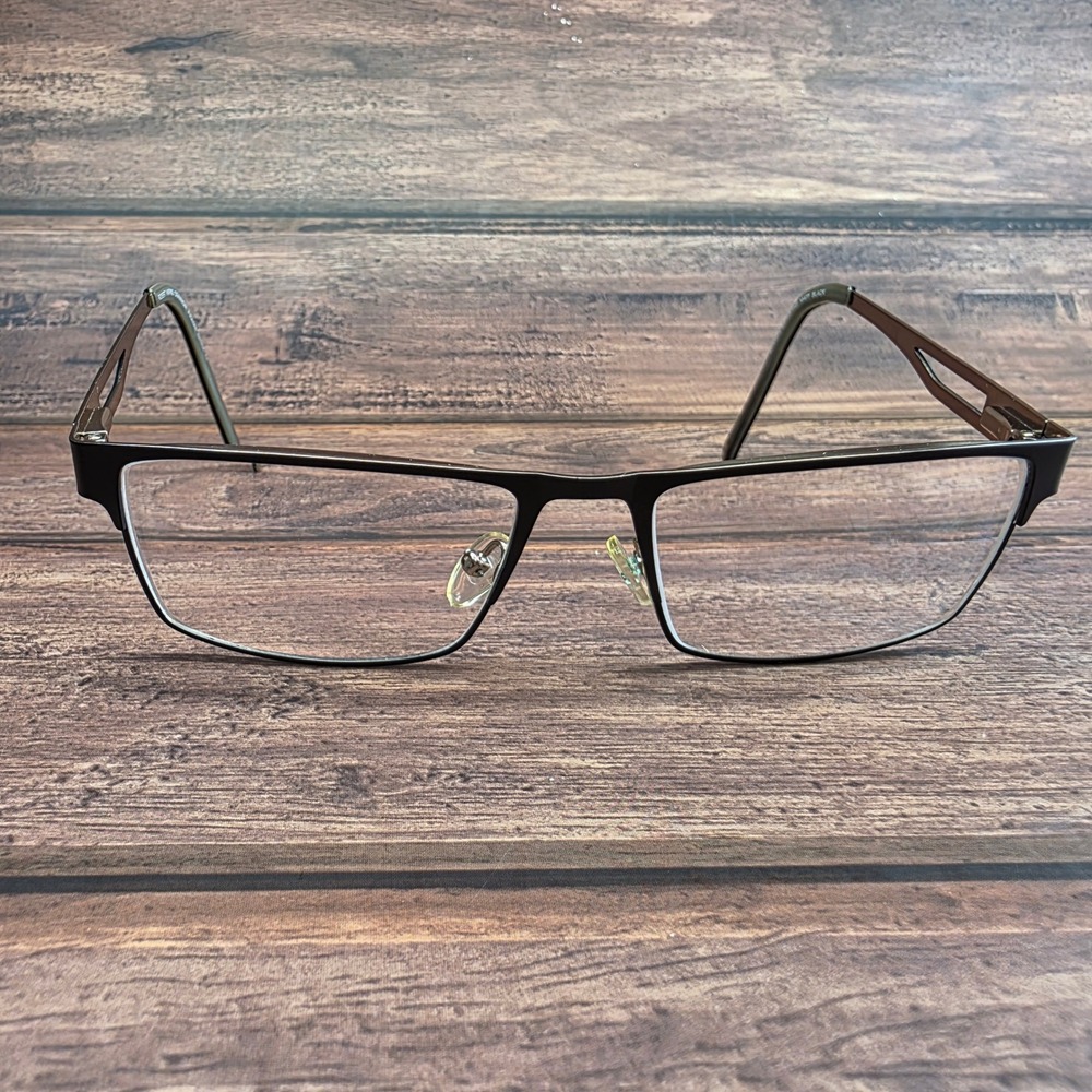 Robert Harris Connor Eyeglasses Matt Black Metal Rectangular Frame 55-17-140